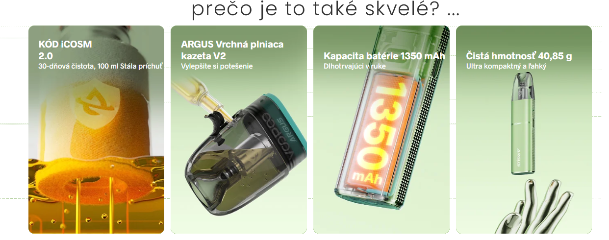 hlavné výhody novej elektronickej cigarety argus g3